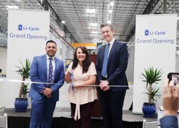 Ribbon-cutting ceremony at Li-Cycle's Arizona facility.
