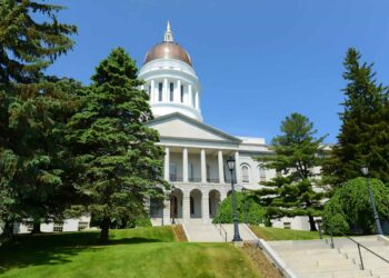 The Maine state capitol building.
