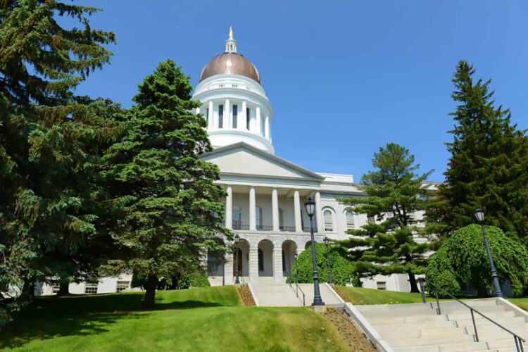 The Maine state capitol building.