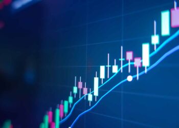 Stock market graph indicating higher prices.
