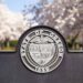 The State of Oregon seal at a park in Salem, Ore.