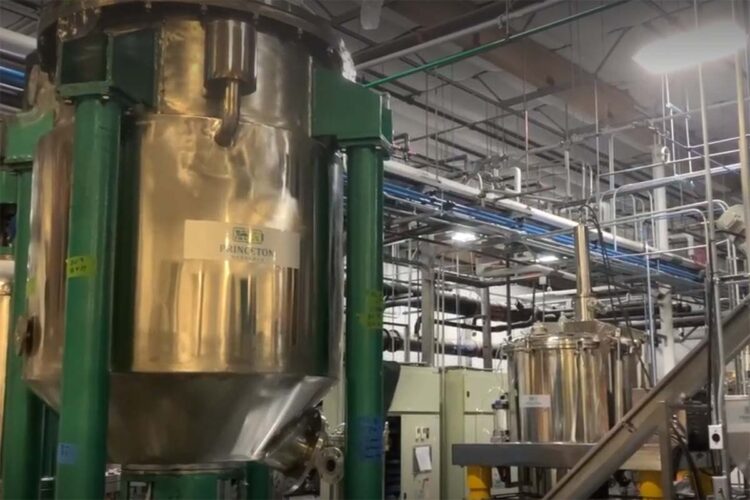 Processing equipment inside the Princeton NuEnergy facility.