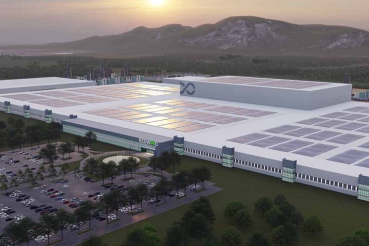Rendering of Redwood Materials facility.