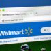 Walmart website shown in on screen.