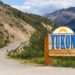 Road sign for Yukon Territory, Canada.