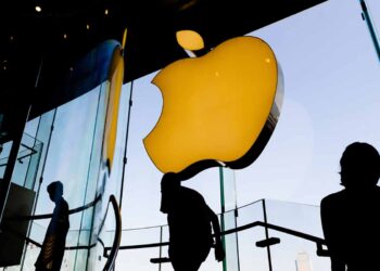 Inside an Apple store in Hong Kong.