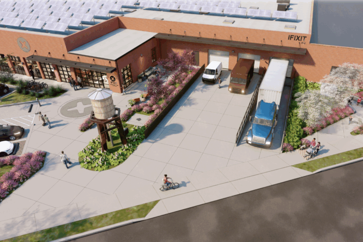 Device repair firm extends repair ethos to old warehouse