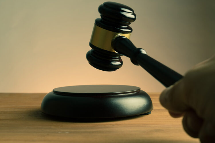 Gavel about to strike.