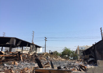 Cleanup from fire at e-scrap recycling site