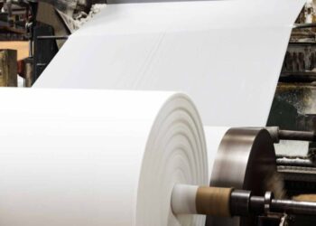 Paper mill scene.
