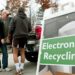 Electronics recycling collection event.