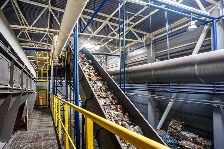Recycling conveyor belt