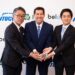 L-R: Koichiro Nishimura, CEO of ERI Japan and Manager, ITOCHU; John Shegerian, Chairman & CEO of ERI; and Daisuke Inoue, Deputy General Manager, ITOCHU, celebrate the announcement of ERI Japan.