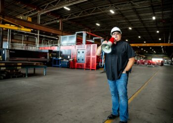 Mike Whitney led the group through the CP Group plant.