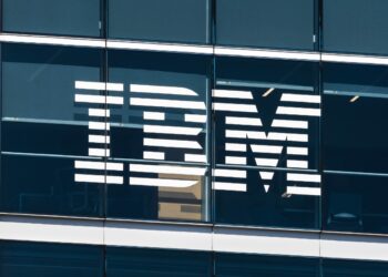 IBM logo on building