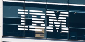 IBM logo on building